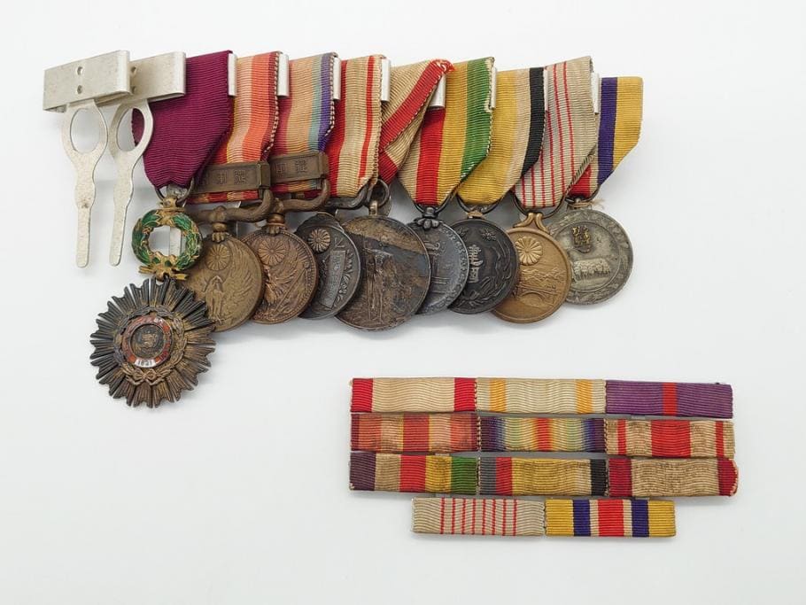 Japanese Medal Bar with Peruvian Order and Medal.jpg