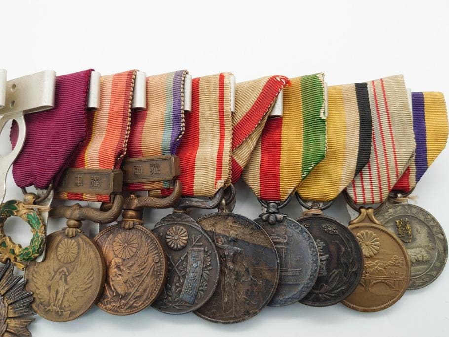 Japanese Medal Bar with Peruvian Order and Medal.jpg