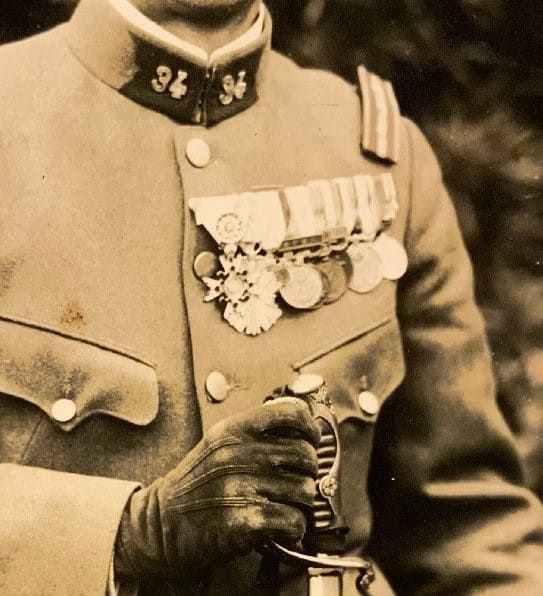 Japanese Medal  Bars with Unusual Combination of Order Classes.jpg