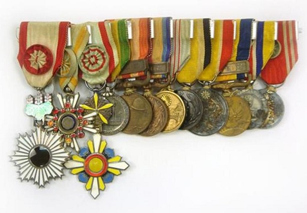 Japanese Medals Bars with Inner Mongolia National Foundation Merit Medal.jpg