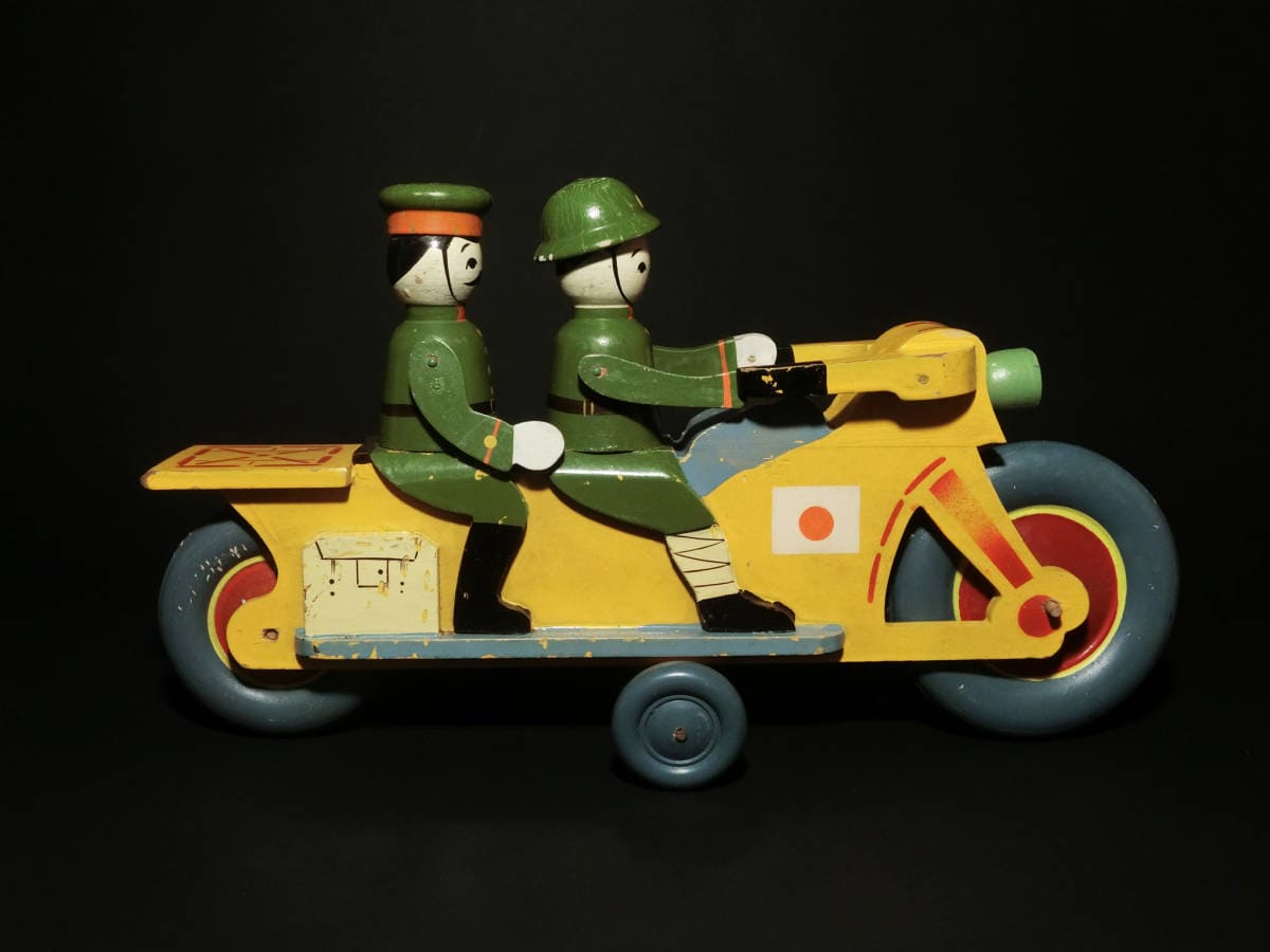 Japanese Military Motorcyclists  Wooden Toy.jpg