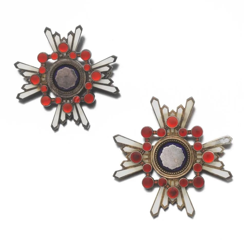Japanese  Order of Sacred Treasure converted into Jewelry.jpg