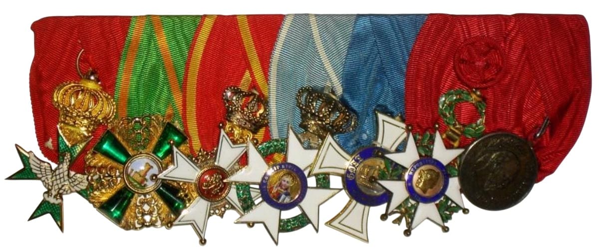 Medal bar of Hofrat Dr. Gabriel Jacques  von Rosenberg.jpg