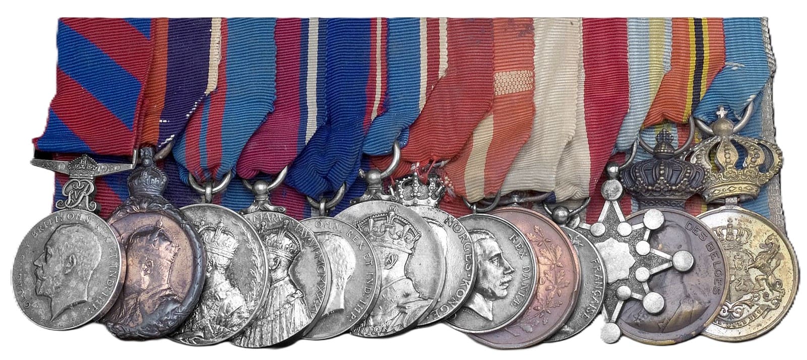 Medal bar of Percy Edgar Simmonds, a Coachman of the Royal Mews.jpg