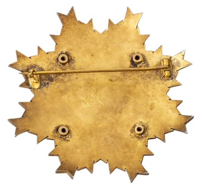 Meiji era Rising Sun order breast star converted into a  brooch.jpeg