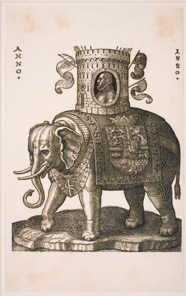 Melchior Lorck (1527-1626), Elefantordenens emblem, 1580.jpg