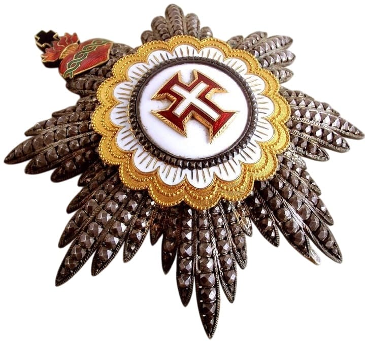 Military Order of Christ breast star made by Gustave Wolfers, Brussels.jpg