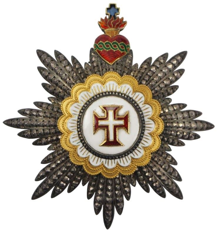 Military Order of Christ breast star made by Gustave Wolfers, Brussels.jpg