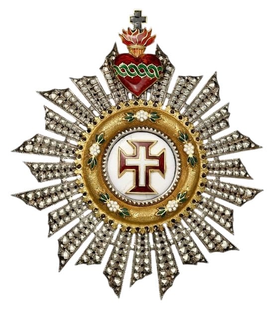 Military Order of Christ breast star made by Gustave Wolfers, Brussels.jpg