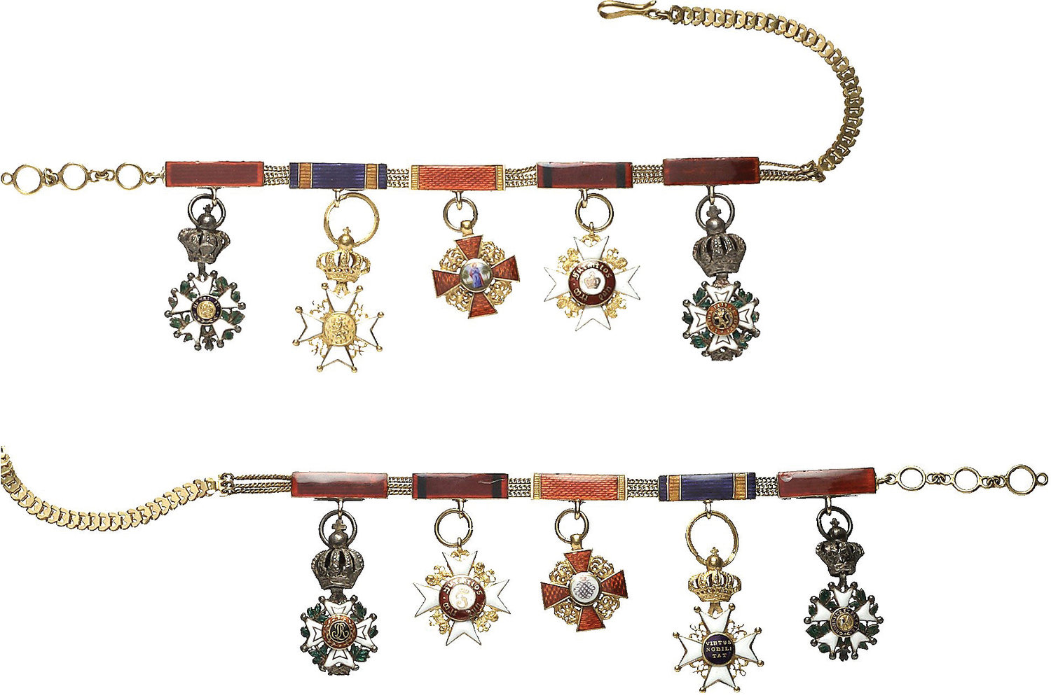 Miniature bar of 5. Including Order of St. Anne.jpg