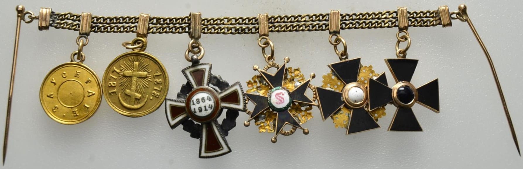 Miniature  chain with six miniatures of awards.jpg