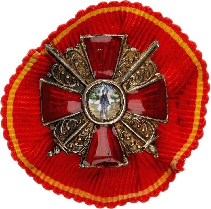 miniature of St.Anna order with swords made by unknown Odessa workshop АФ.jpg