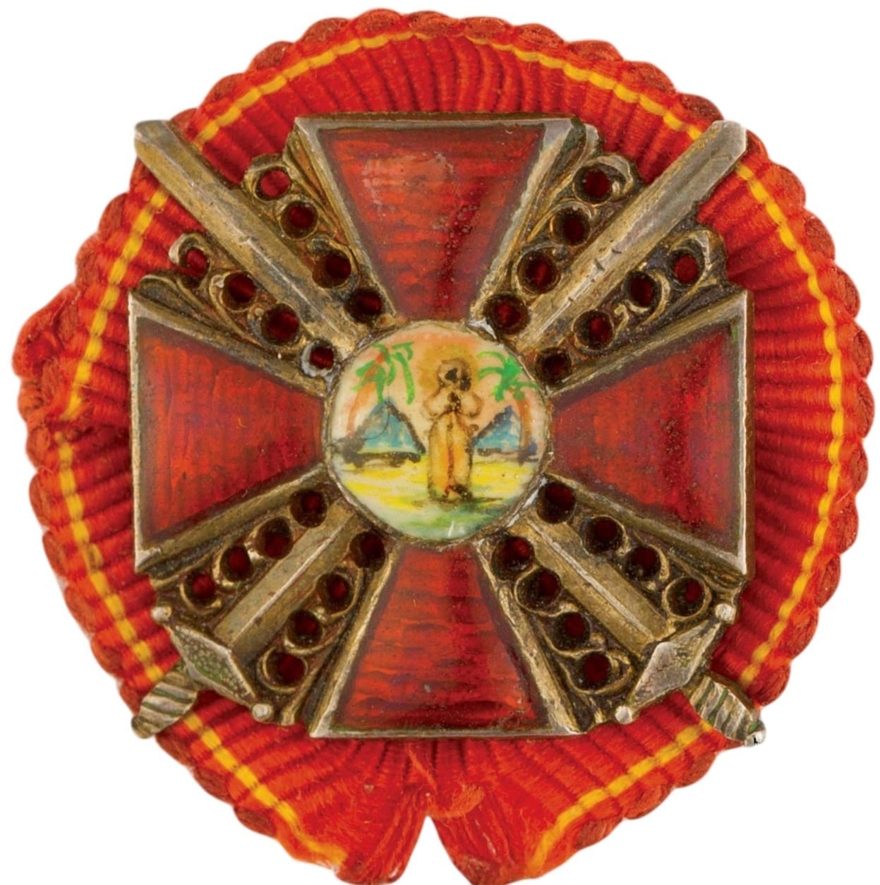Miniature of the Order of St. Anna made by the Moscow workshop of Vasily Rakhmanov.jpg