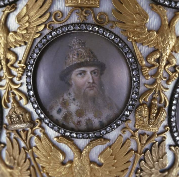 Miniature portrait of Tsar Mikhail Fedorovich. St. Petersburg, 1913. Firm of K. Fabergé, master G. Wigstrom..jpg