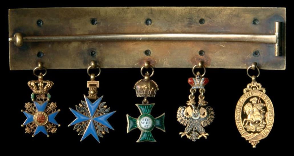 Miniature Riband Bar of Duke William of Brunswick with Order of Saint ...