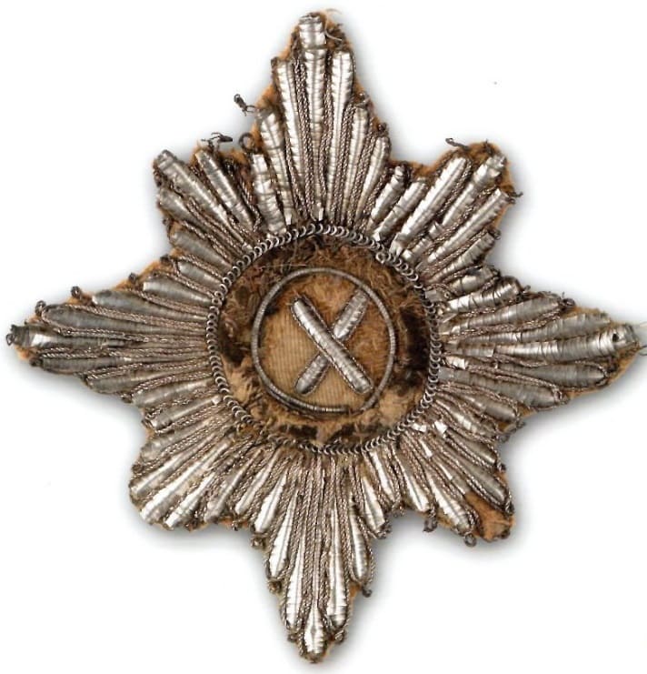Napoléon's embroidered breast star of Saint Andrew order.jpeg