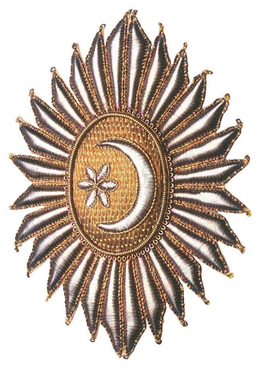 Nelson's Embroidered Breast Star  of the Imperial Ottoman Order of the Crescent.jpg