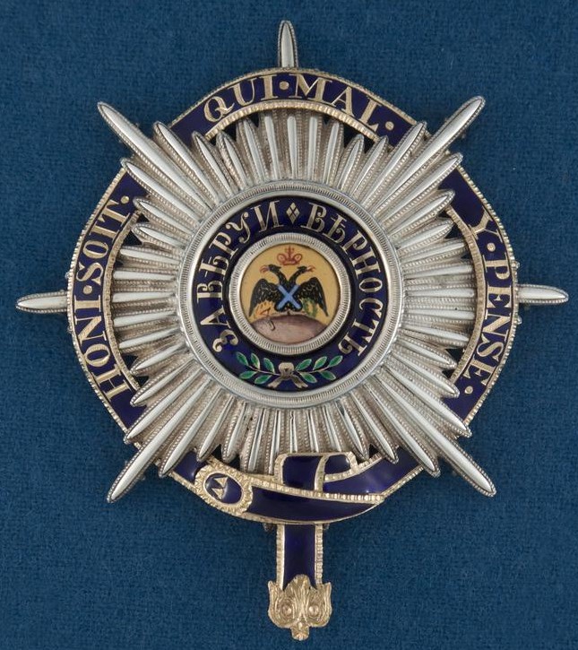 Nicholas I’s Breast Star of St. Andrew Order combined with the Order  of the Garter.jpg
