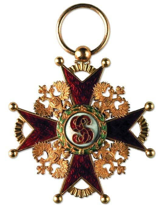 Орден Святого Станислава 3-й степени в золоте Франция.jpg