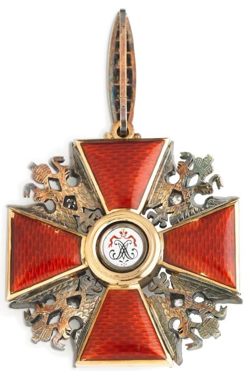 Order of Saint Alexander Nevsky with Diamonds awarded in 1913 to Cavalry General Konstantin  Klavdievich Maksimovich.jpg