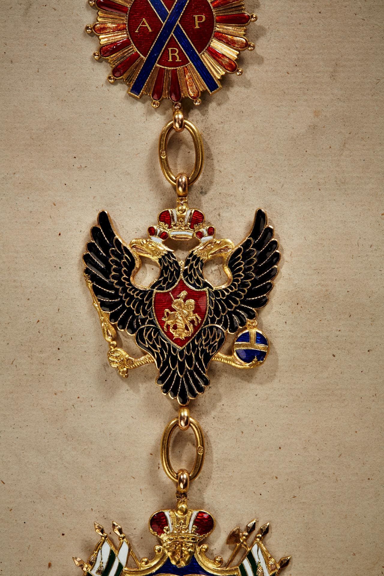 Order of Saint Andrew Collar with 23 links made by Immanuel Pannasch in 1831.jpg