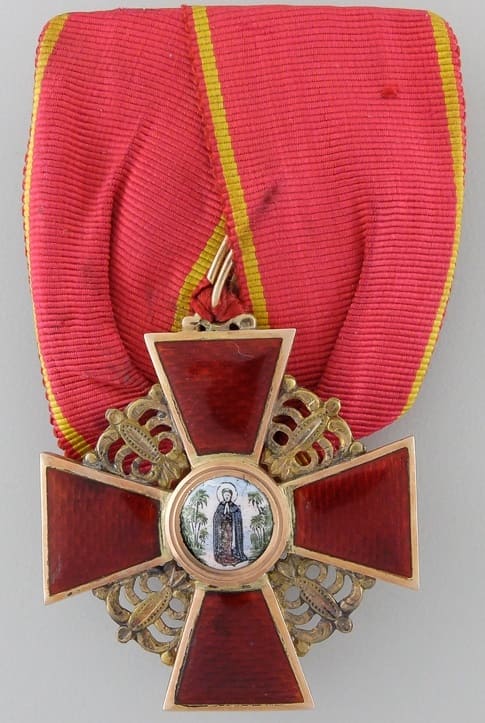 Order of Saint Anna 3rd class mounted  by  Godet, Berlin.jpg