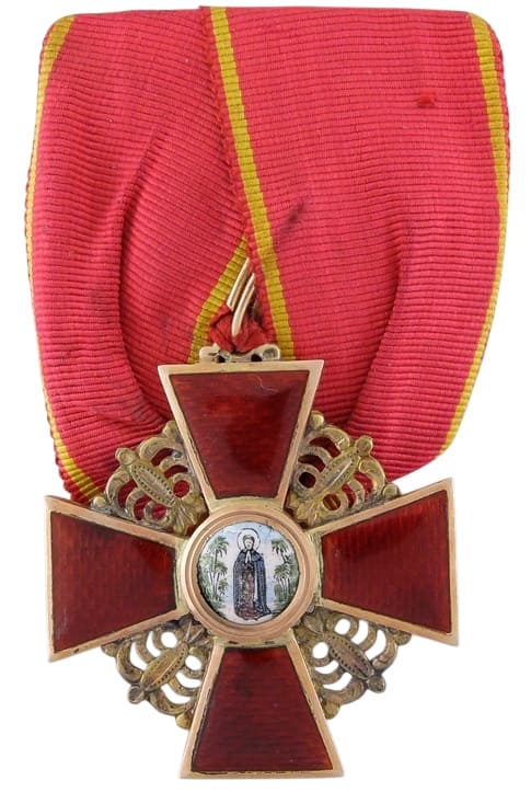 Order of Saint Anna 3rd class mounted  by  Godet, Berlin.jpg