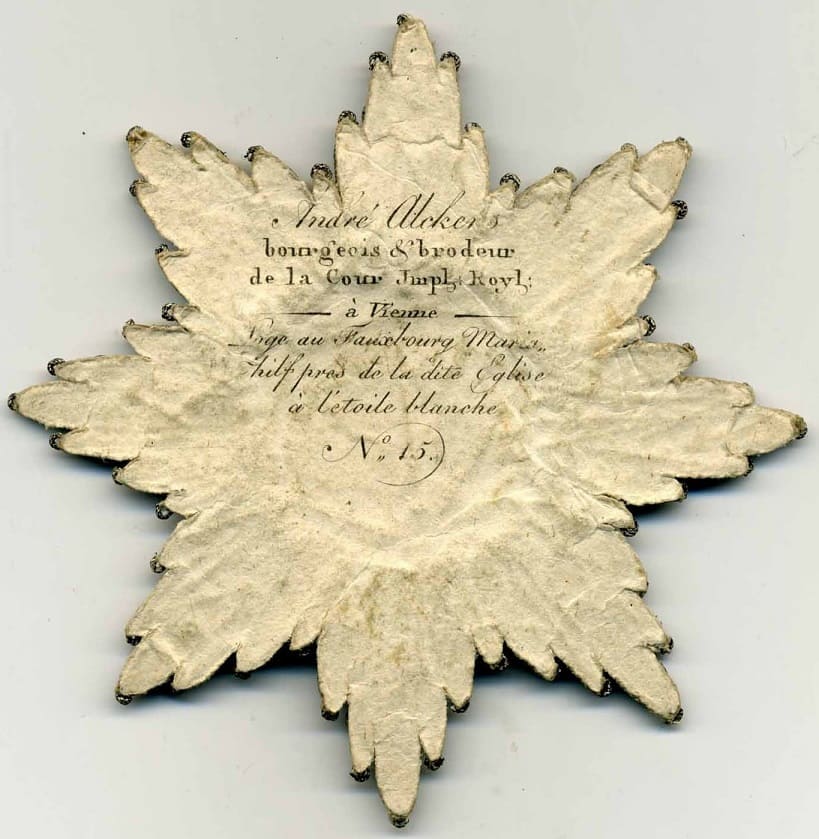 Order of Saint Anna  Embroidered Breast Star made by André Alckens, Vienne.jpg