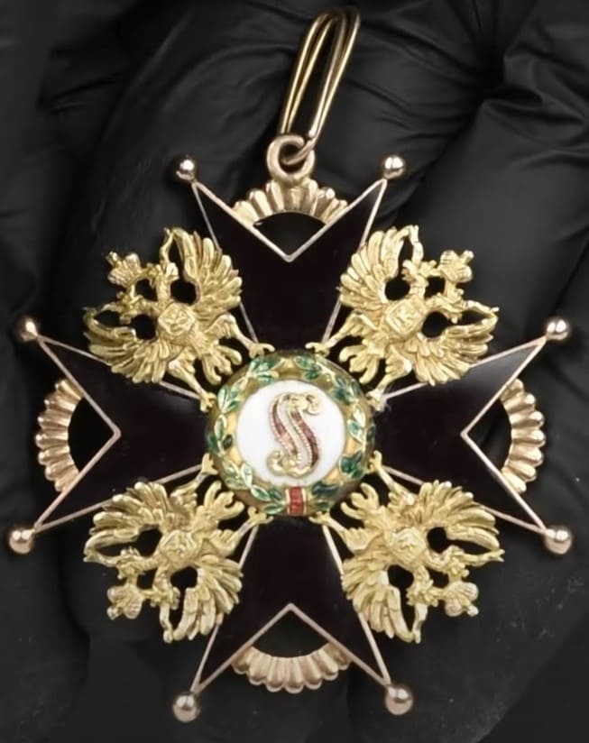 Order of Saint Stanislaus 1st class made by St. Petersburg workshop IM.jpg