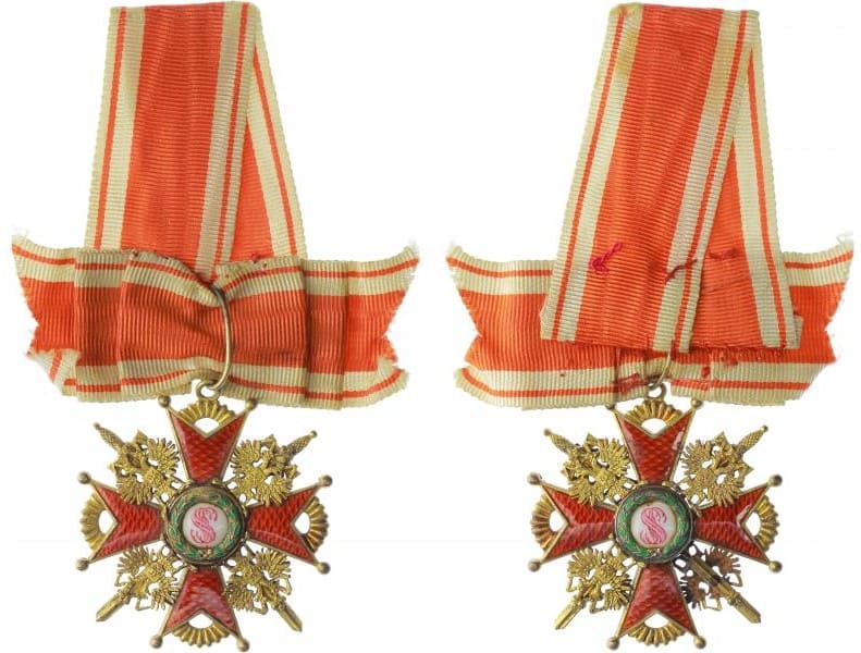 Order of Saint Stanislaus 3rd class made by Paul Meybauer.jpg