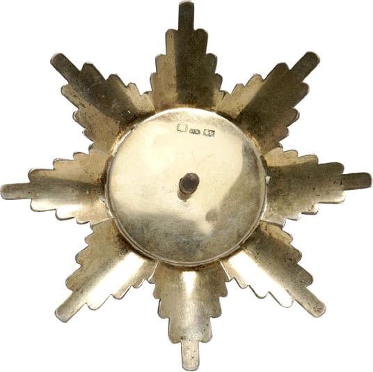 Order of Saint  Stanislaus breast star made by Ivan Vasilievich Osipov И.О workshop.jpg