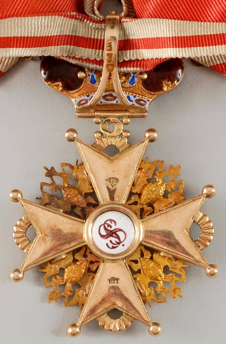 Order of Saint Stanislaus with Imperial Crown made by  Keibel & Kammerer.jpg