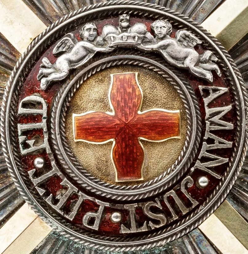 Order  of St. Anna with swords breast star made by PS ПС workshop.jpg