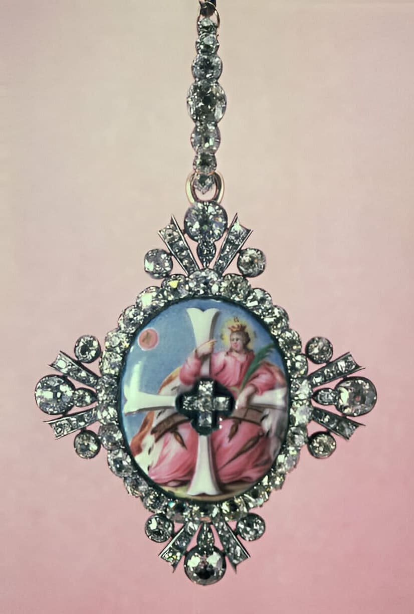 Order of St. Catherine, silver set with brilliant cut diamonds and enamel.jpg