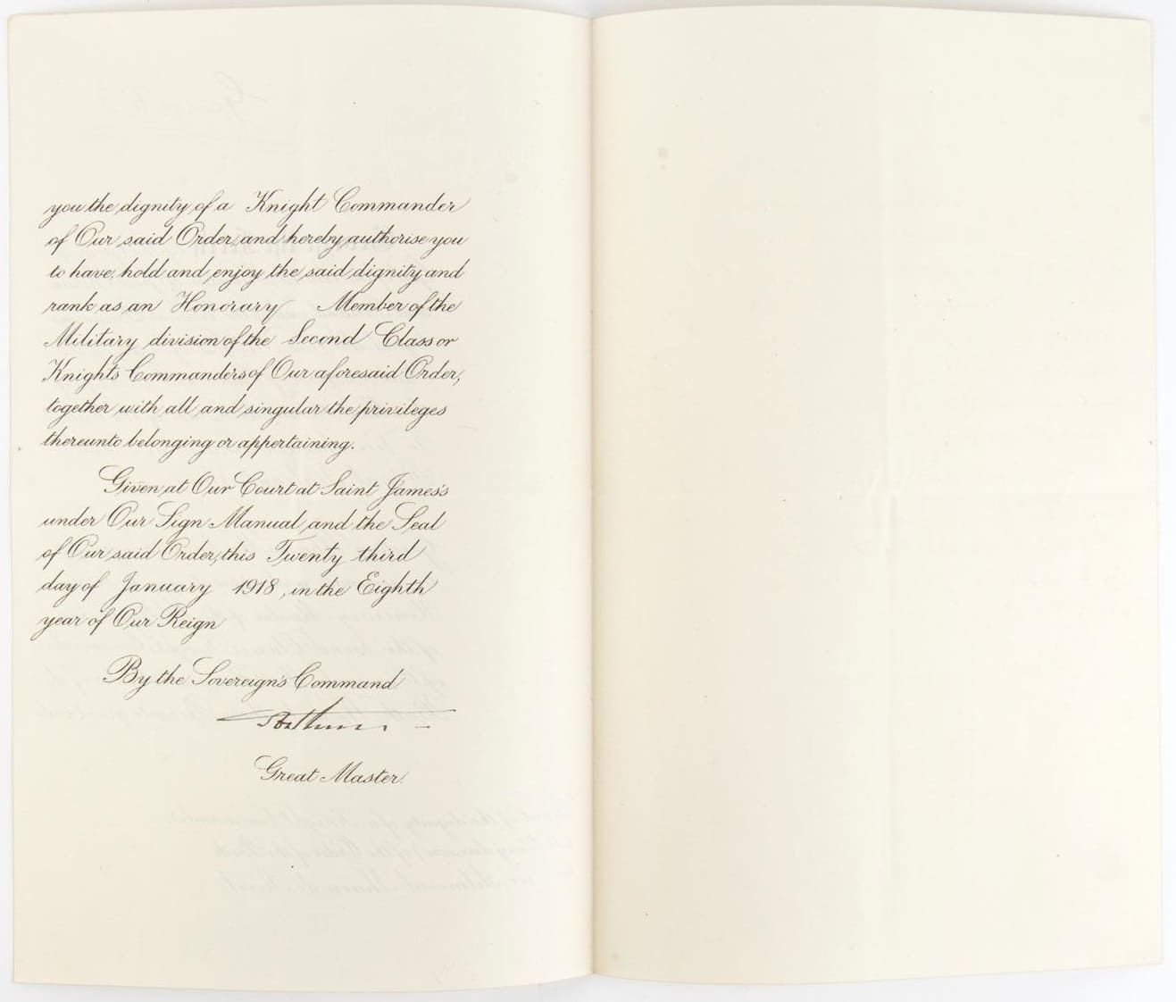 Order of the Bath Knight Commander awarded  in 1918.jpg