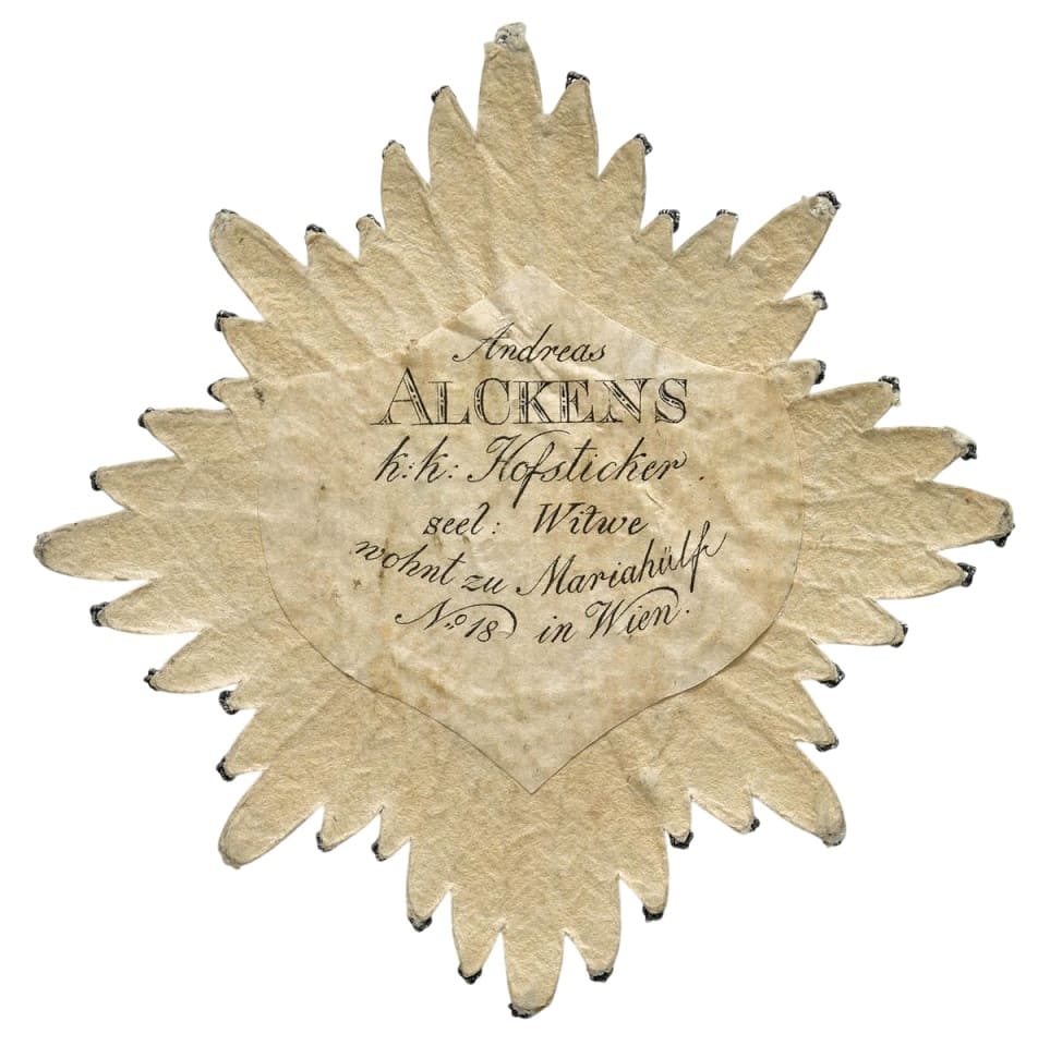 Order of the Iron Crown Embroidered  Breast Star made by André Alckens.jpg