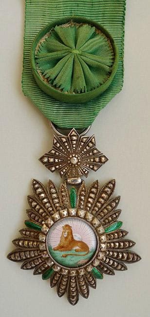 Order of the  Lion and Sun 4th class made by Kretly, Paris.jpg