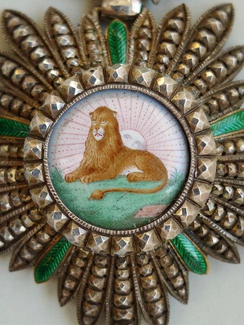 Order of the Lion and Sun 4th class made by  Kretly, Paris.jpg