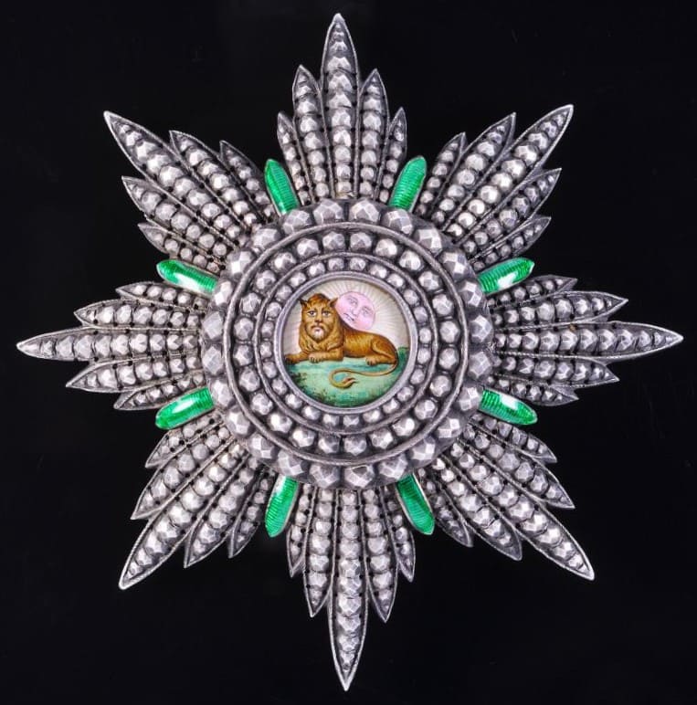 Order of the Lion and Sun breast star made by Boulanger, Paris.jpg