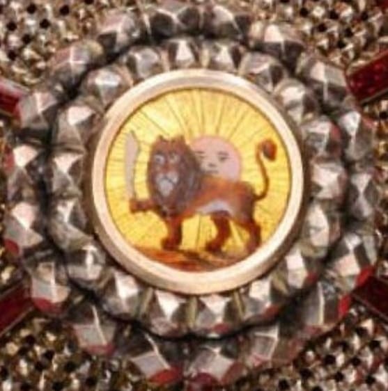 Order of the Lion and Sun military division  standing lion with a sabre  made by Dmitry Osipov workshop.jpg