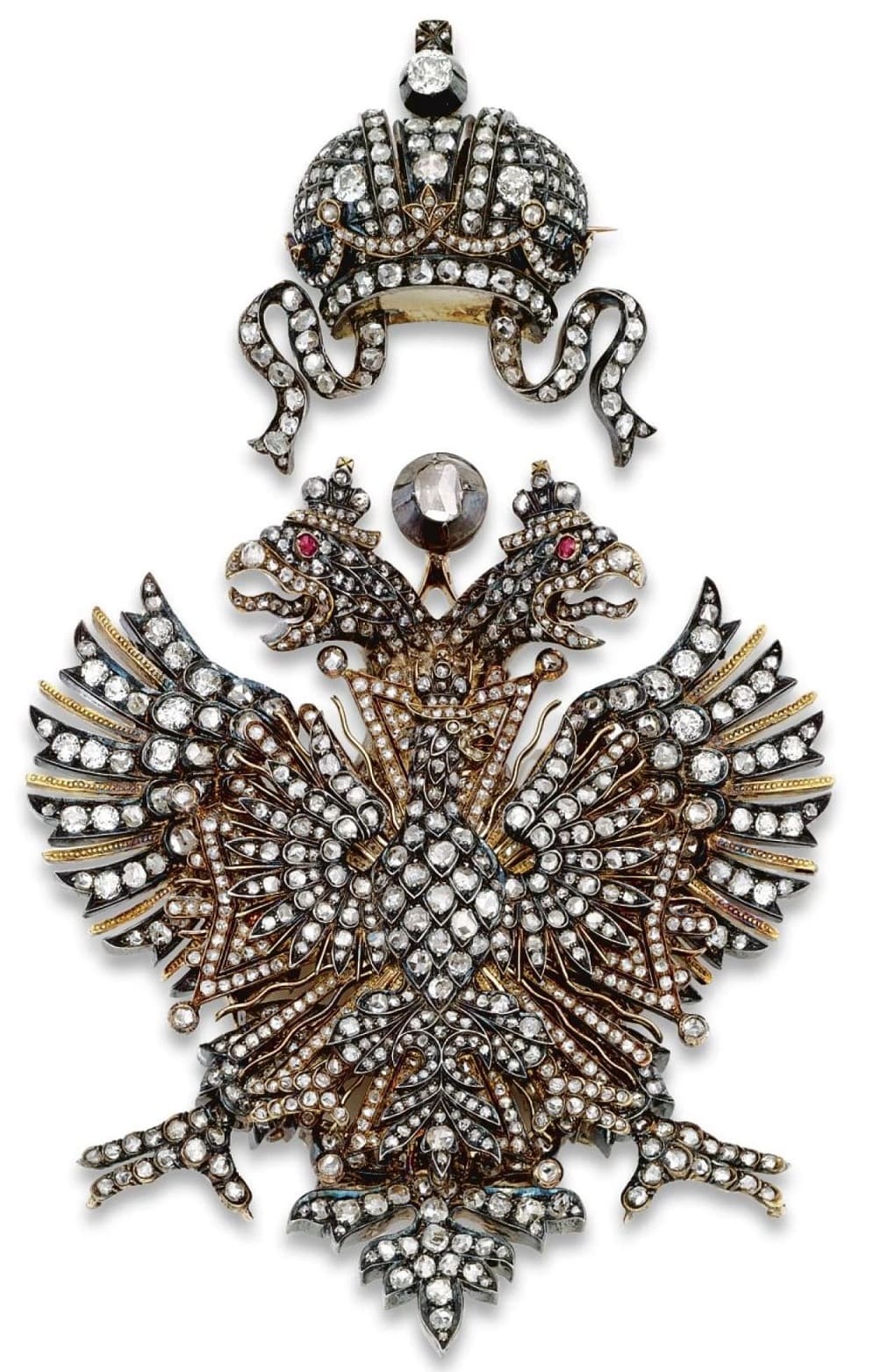 Order of the White Eagle with Diamonds converted into a Brooch.jpg
