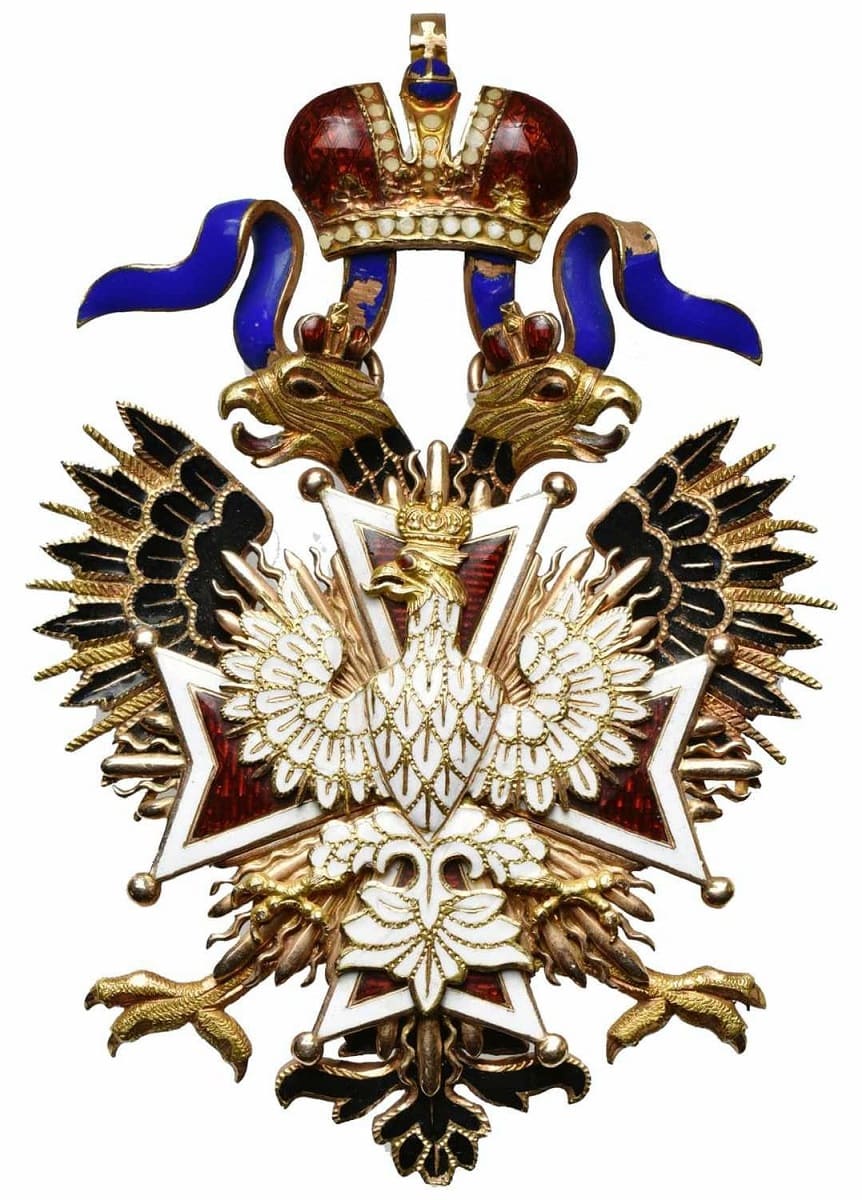 Order of White Eagle made by workshop of Julius Keibel 1869.jpg