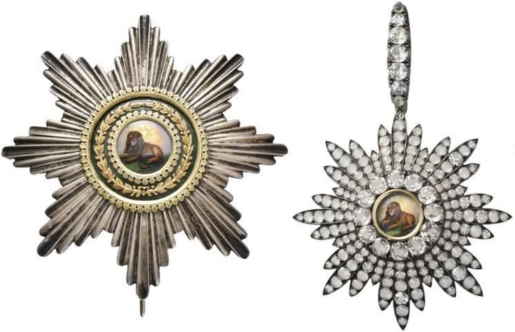 Orders of Lion and Sun made by Frederick Adolf Golshtenius workshop.jpg