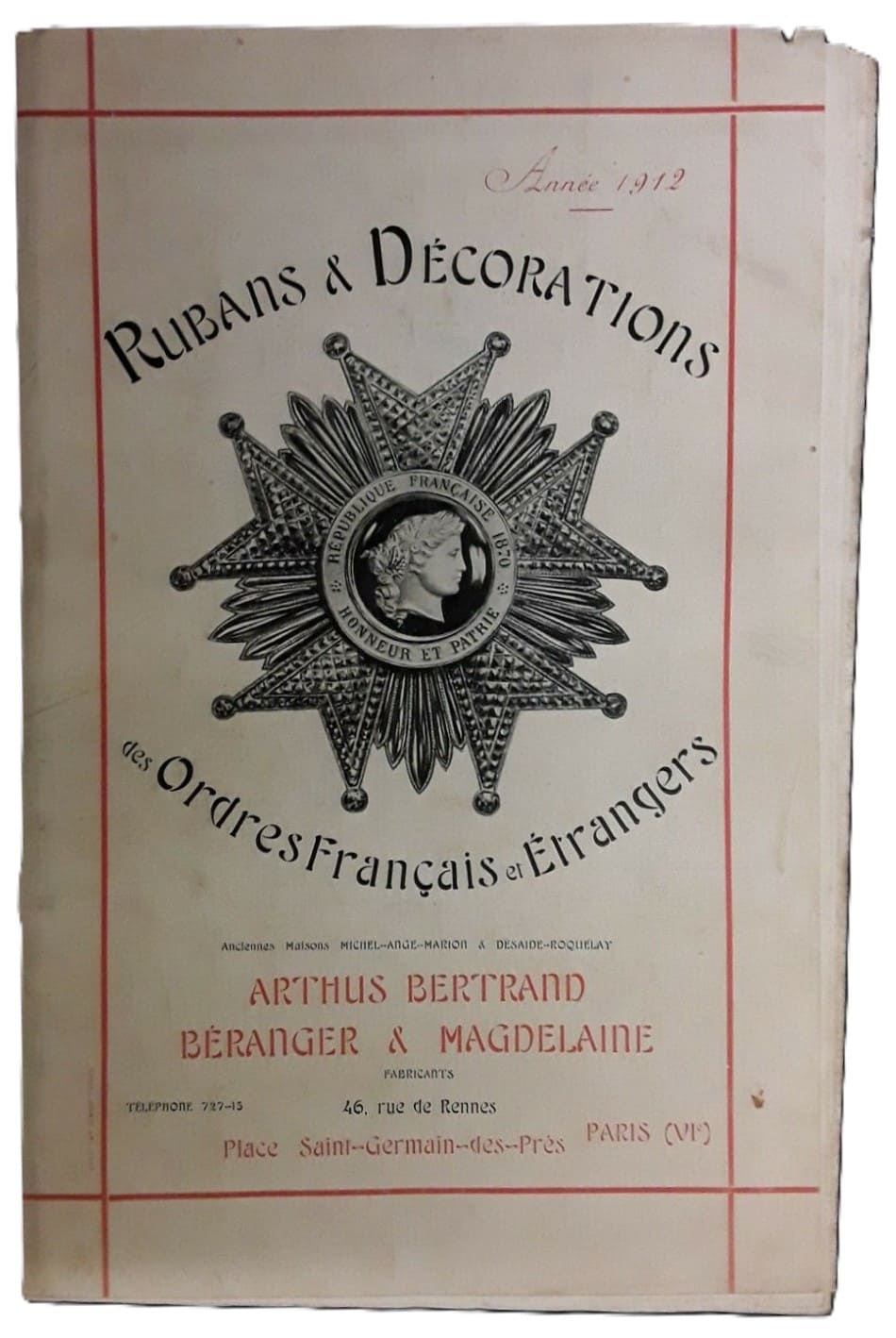 Orders of Nichan Iftikhar in 1912 catalogue of Arthus Bertrand.jpg