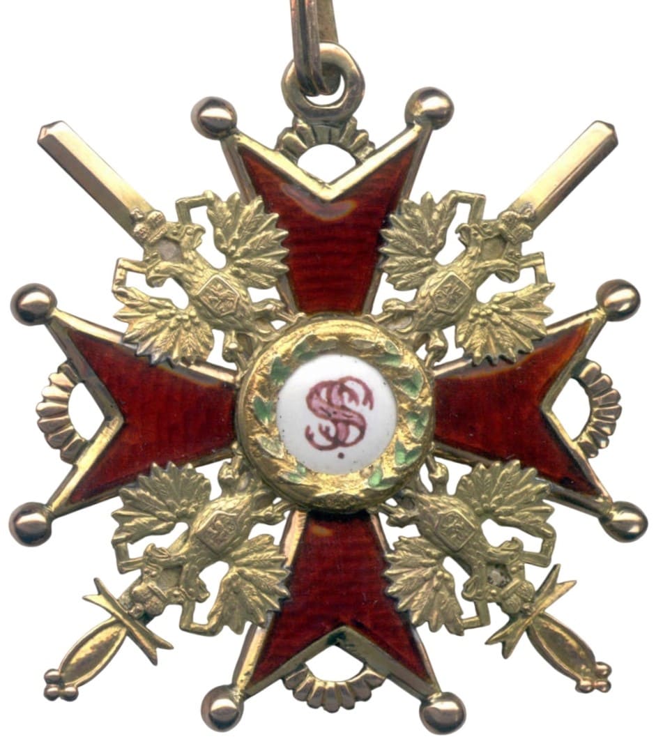 Original cross with fake swords and eagles.jpg