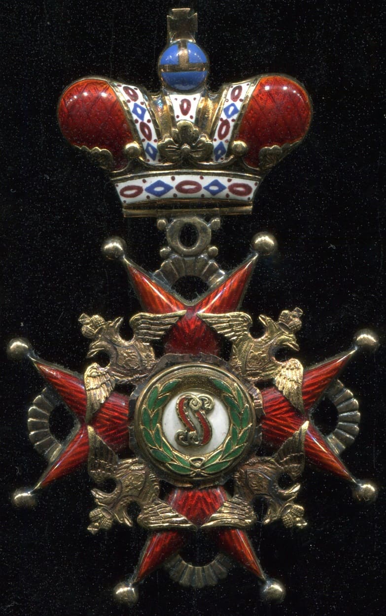 Поддельный орден святого Станислава с императорской короной.jpg