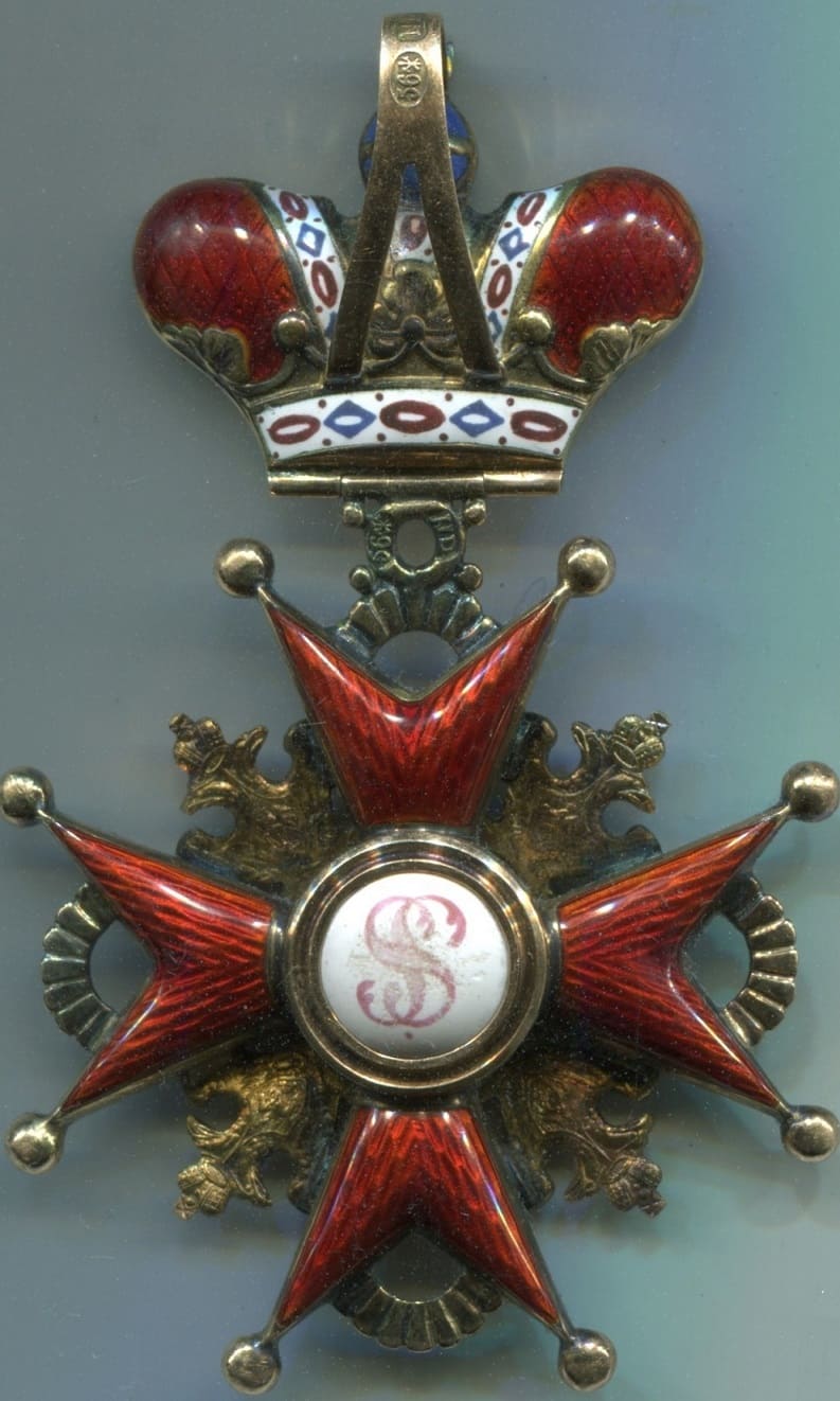 Поддельный орден святого  Станислава с императорской короной.jpg