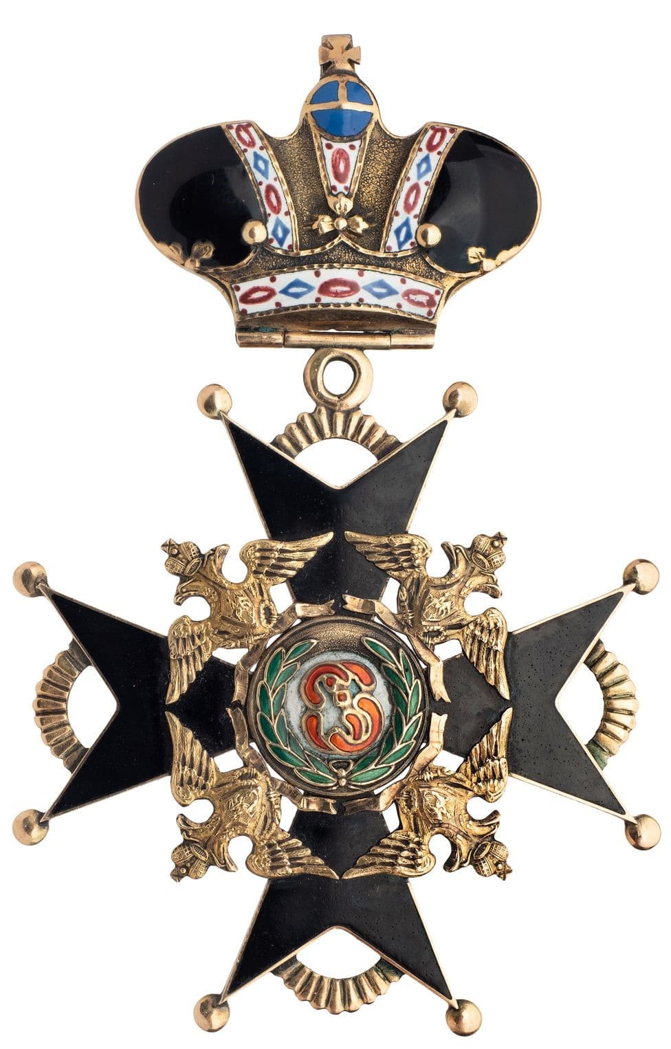Поддельный знак ордена Святого Станислава 2-й степени с Императорской короной.jpg