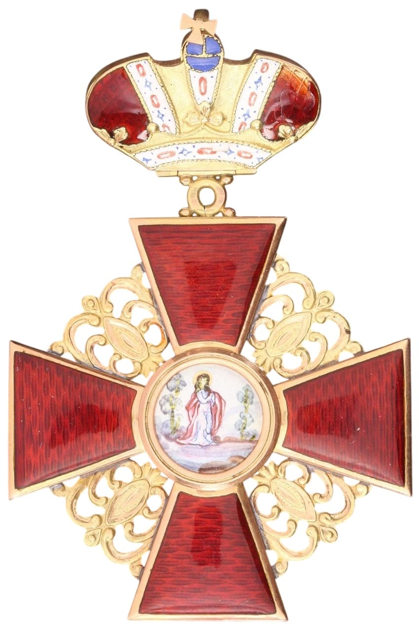 Поддельный знак ордена Святой Анны I степени с короной.jpg