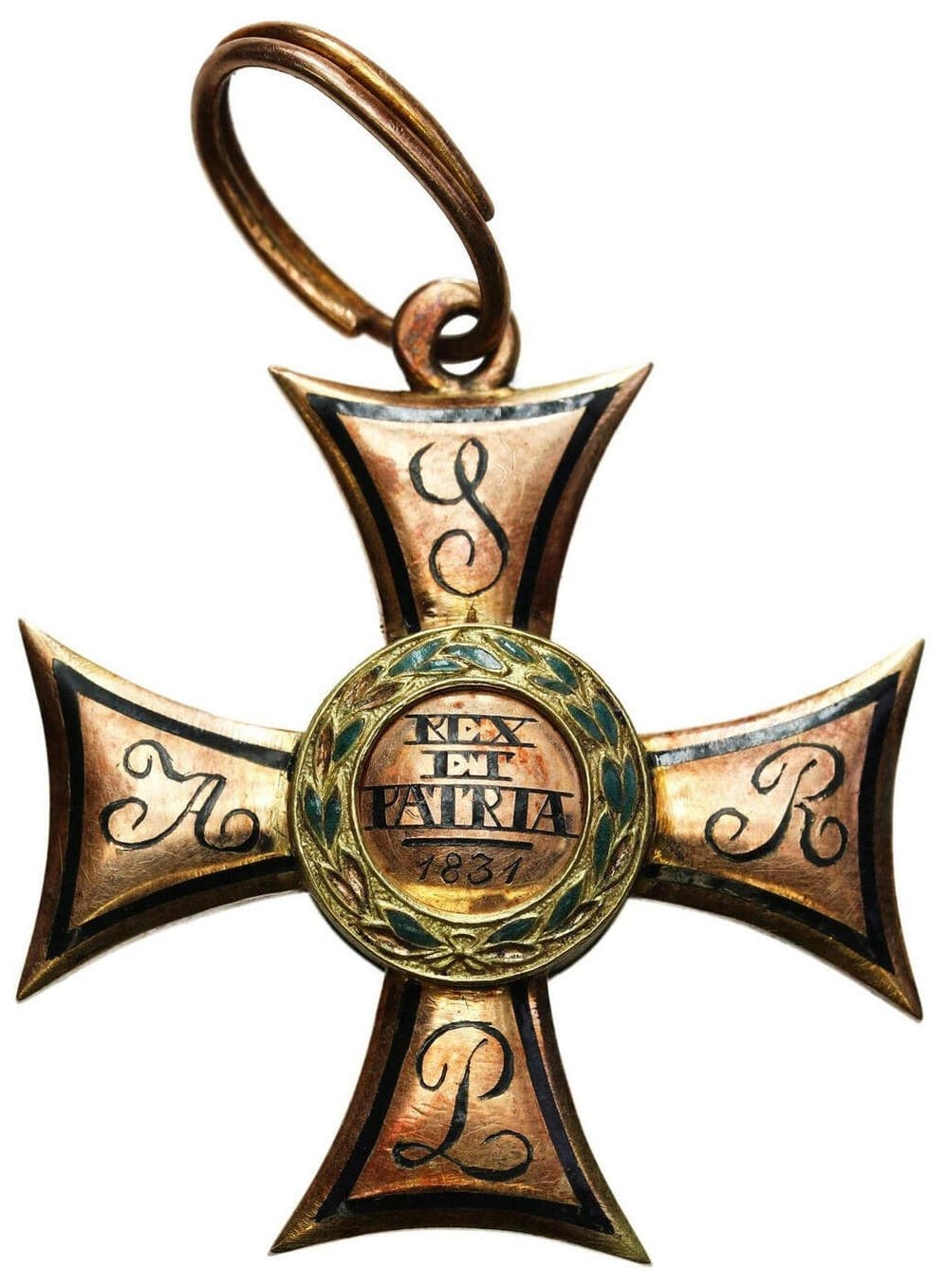 Поддельный  знак ордена  Военных заслуг (Virtuti Militari) 4-й степени.jpg